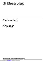 Electrolux EON 1600 Bedienungsanleitung