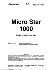 GRAUPNER Micro Star 1000 Anleitung