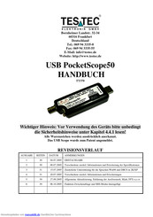 TESTEC USB PocketScope50 Handbuch
