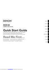 Denon DCD-50 Kurzanleitung