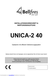 Bellfires UNC-2 40 Installationsvorschrift Und Wartungsanleitung