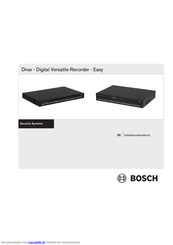Bosch Divar - Easy Installationshandbuch