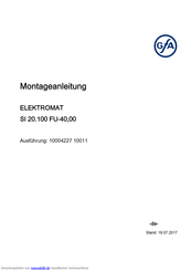 GFA SI 20.100 FU-40,00 Montageanleitung