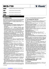 Visonic MCS-730 Technischer Handbuch