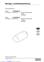 Franke AQRM962 Montage- Und Betriebsanleitung