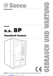 Saeco D.A. 8P Standard/Instant Gebrauchs- Und Wartungsanleitung