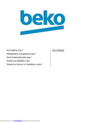 Beko CS 232030 Handbuch