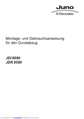 JUNO JDK 8590 Montage- Und Gebrauchsanweisung