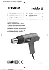 Meister 5410520 Originalbetriebsanleitung