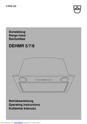 V-ZUG DEHMR 8 Betriebsanleitung