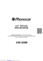 Phonocar VM 038 Gebrauchsanweisungen