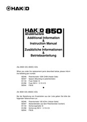 Hakko 850 Betriebsanleitung