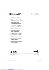 EINHELL CC-PO 1100/1 E Originalbetriebsanleitung