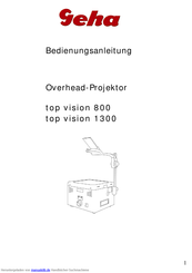 GEHA top vision 1300 Bedienungsanleitung