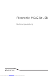 Plantronics MDA220 Bedlenungsanleitung