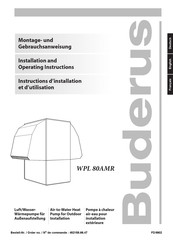 Buderus WPL 80AMR Montage- Und Gebrauchsanweisung