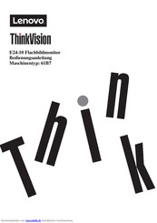 thinkvision 61B7-JAR6-WW Bedienungsanleitung