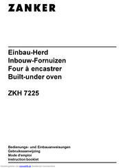 ZANKER ZKH 7225 Einbau- Und Bedienungsanleitung
