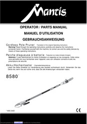 Mantis 8580 Gebrauchsanweisung