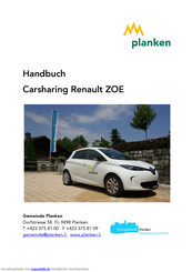 Planken Renault ZOE Handbuch