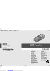 Bosch GLM 40 Professional Originalbetriebsanleitung