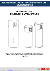 Bosch WARMWASSER 250 Handbuch