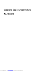 Westfalia 96 11 36 Bedienungsanleitung