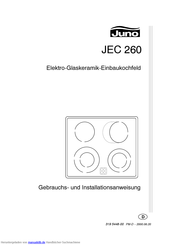 juno JEC 260 Gebrauchs- Und Installationsanweisung