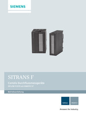 Siemens SITRANS F Betriebsanleitung