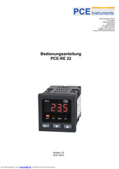 PCE Instruments PCE-RE 22 Bedienungsanleitung