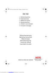 AEG Electrolux KM 700 Gebrauchsanweisung