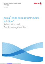 Xerox Wide Format 6604 Solution Handbuch