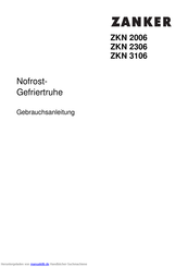 ZANKER ZKN 2006 Gebrauchsanleitung