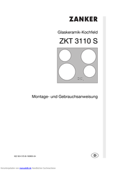 Zanker ZKT 3110 S Montage- Und Gebrauchsanweisung