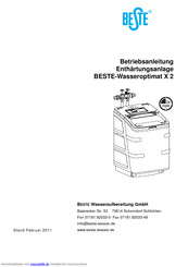 BESTE X 2 Betriebsanleitung