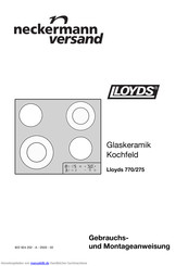 neckermann Lloyds 770/275 Gebrauchs- Und Montageanweisung