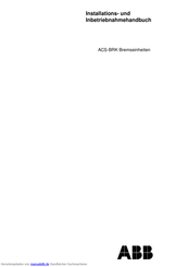 ABB ACS-BRK-A Inbetriebnahmehandbuch