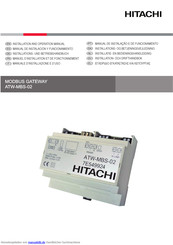 Hitachi 7E549924 Installations- Und Betriebshandbuch
