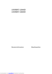 AEG Electrolux LAVAMAT 52840D Benutzerinformation