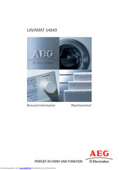 AEG LAVAMAT 54849 Benutzerinformation