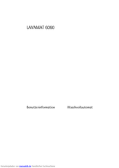 ELECTROLUX LAVAMAT 6060 Benutzerinformation