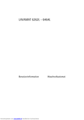 AEG Electrolux LAVAMAT 6262L Benutzerinformation