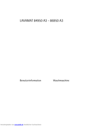 ELECTROLUX-AEG LAVAMAT 86950 A3 Benutzerinformation