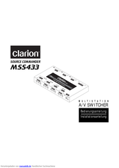 Clarion MSS433 Bedienungsanleitung Und Installation