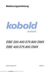 Kobold EBE 400.575.800 DMX Bedienungsanleitung