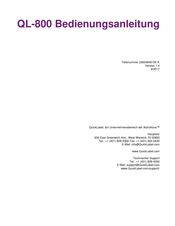 QuickLabel Systems QL-800 Bedienungsanleitung