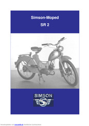 Simson Simson-Moped SR 2 Bedienungsanleitung