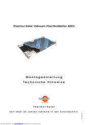 Thermo Solar 400V Montageanleitung