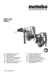 Metabo KHE 5-40 Originalbetriebsanleitung