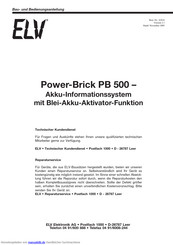 elv Power-Brick PB 500 Bau- Und Bedienungsanleitung